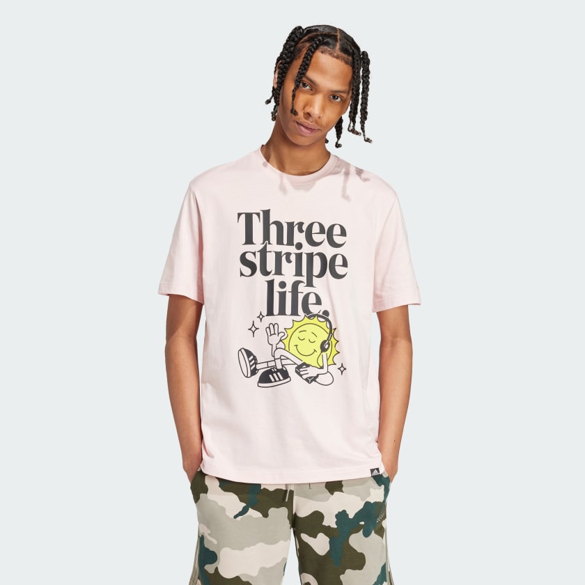 T shirt adidas rose et blanc store