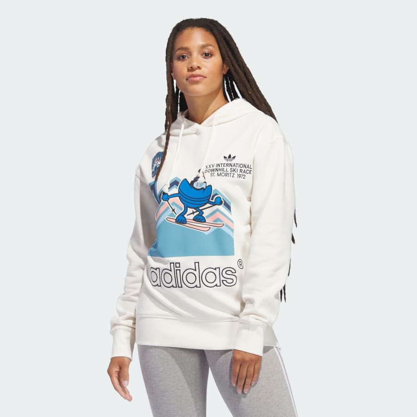 Adidas white pullover store hoodie