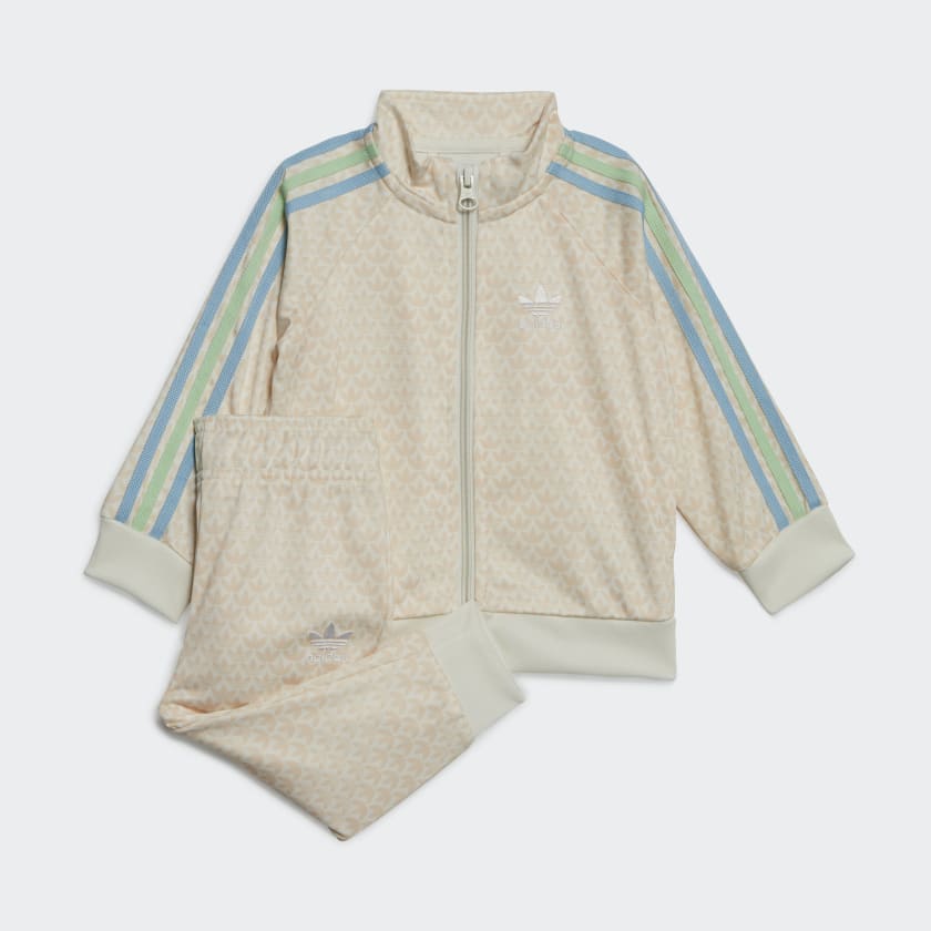 adidas Monogram Print Tracksuit White adidas UK