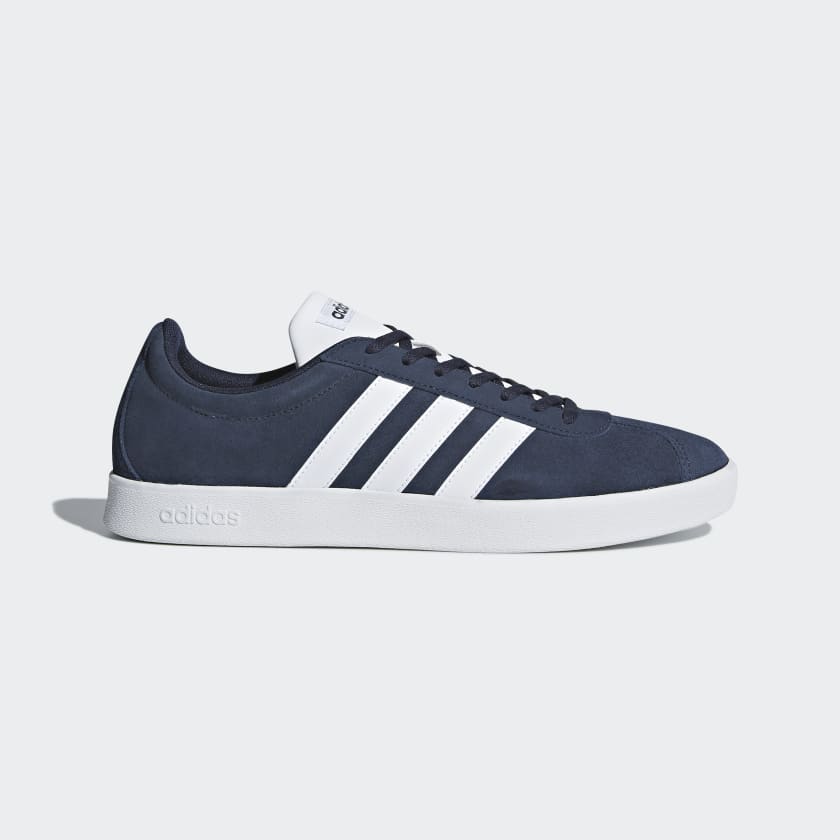 Adidas Vl Court 2.0 DA9854 Mens Blue Suede Lace Up Lifestyle Sneakers -  Ruze Shoes