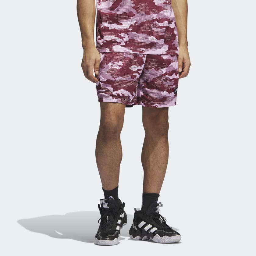 adidas Legends Allover Print Shorts - Pink | Men's Basketball