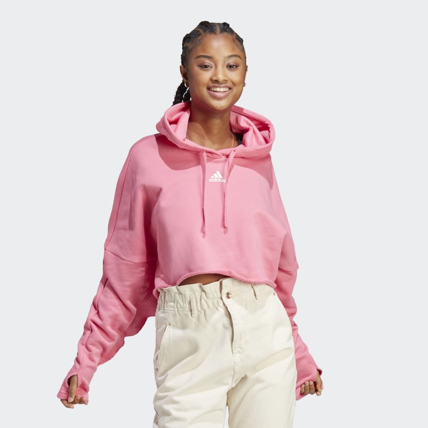 adidas Collective Power Cropped Hoodie - Pink