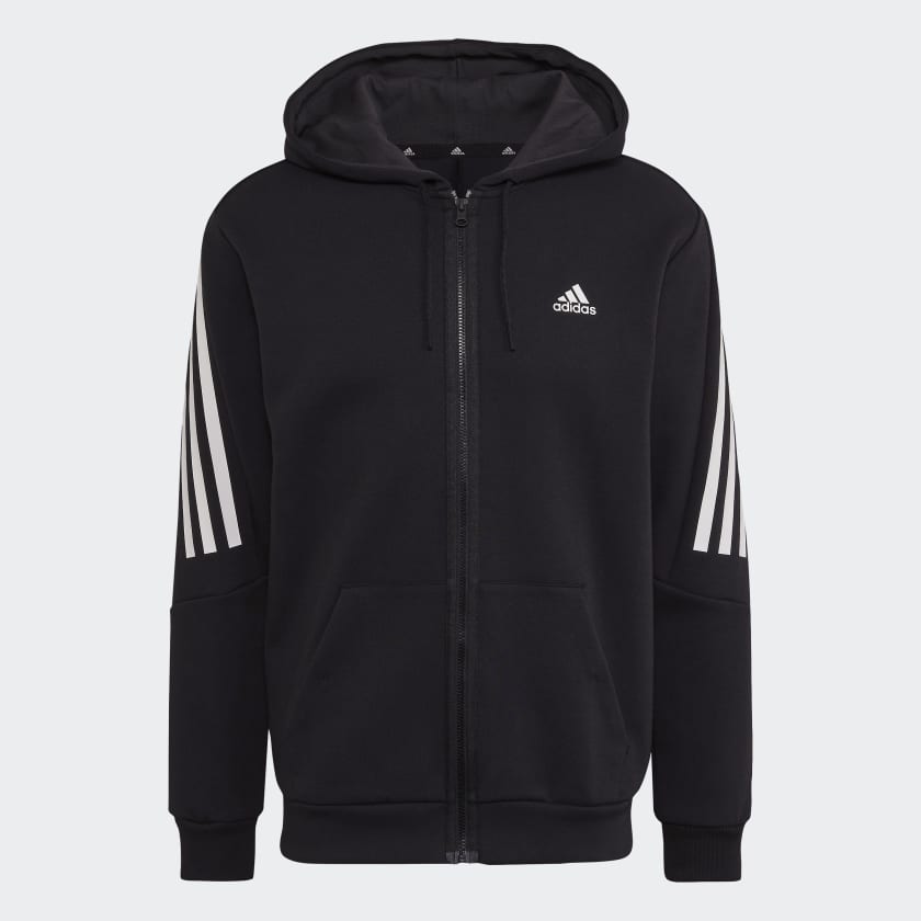 adidas Future Icons 3 Stripes Full Zip Hoodie Black adidas Philippines
