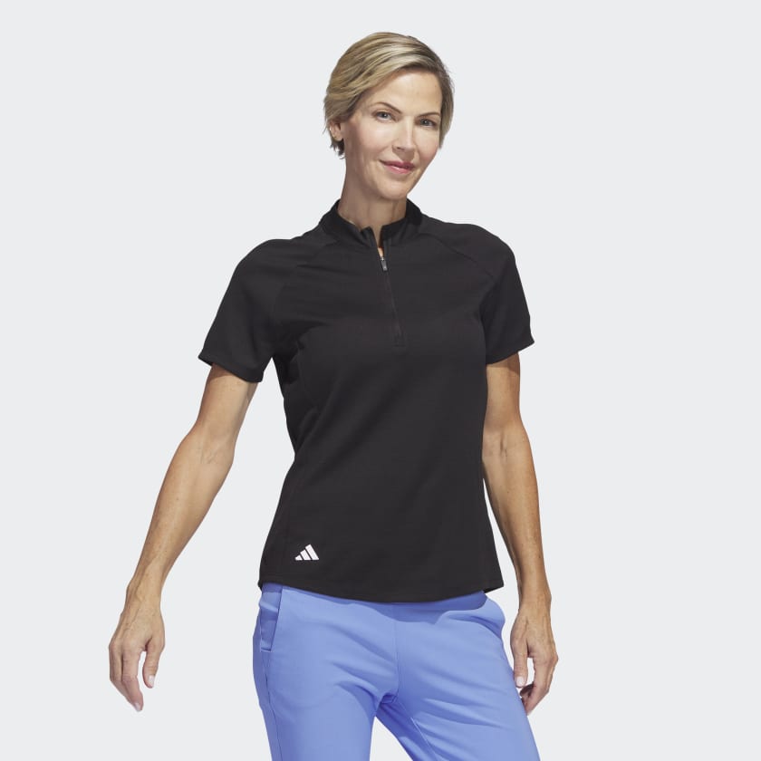 adidas Textured Golf Polo - Black | Women's Golf | adidas US
