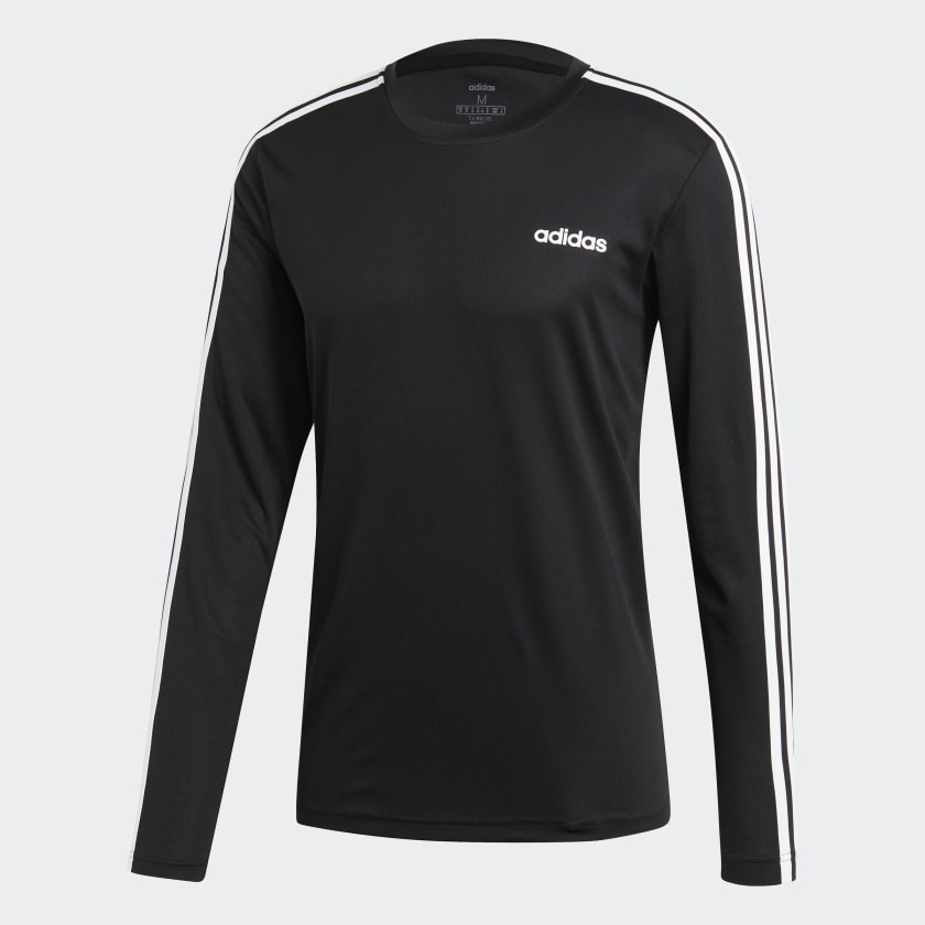 adidas Designed 2 Move Climalite 3 Stripes Tee Black adidas Australia