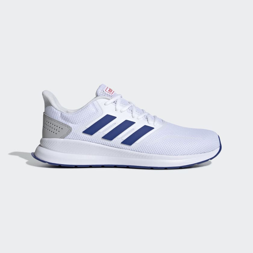 Adidas falcon white white blue clearance