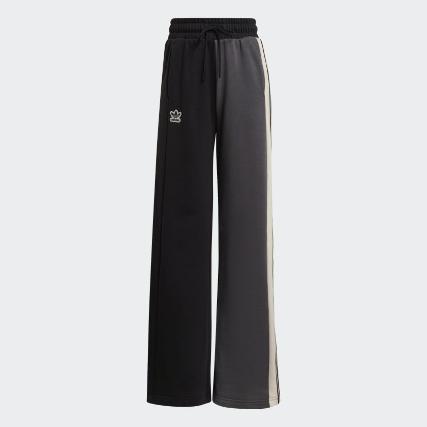 Wide leg adidas track pants top