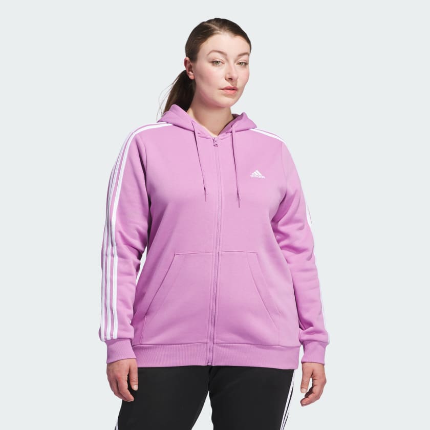 Adidas women's 3 stripes hoodie hotsell