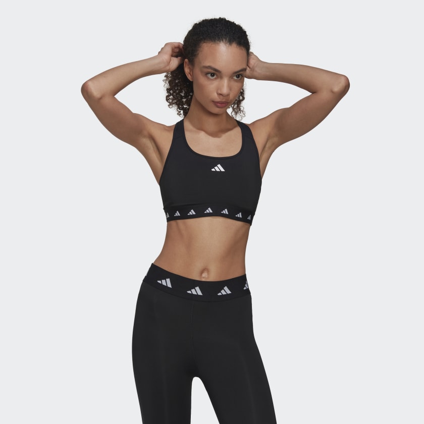 Powerreact Training Medium-Support Techfit Bra - Black, Women's Training