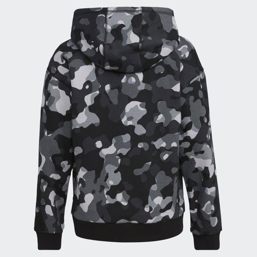 adidas Camo Allover Print Pullover Hoodie Black Free Shipping with adiClub adidas US