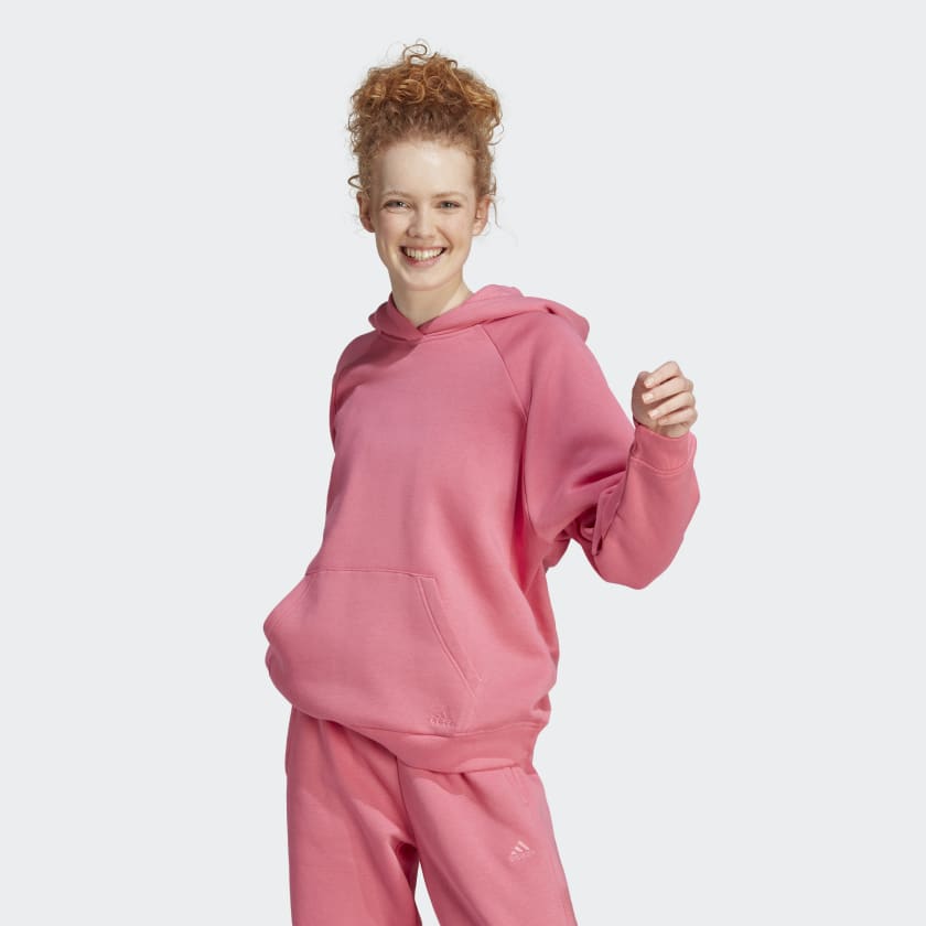 adidas ALL SZN Fleece Boyfriend Hoodie - Pink | Women's Lifestyle ...