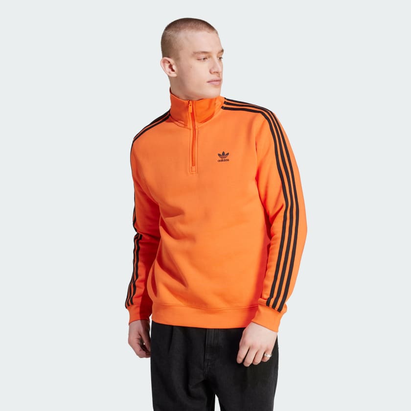 adidas Adicolor Classics 3-Stripes Half-Zip Sweatshirt - Orange | Men's  Lifestyle | adidas US