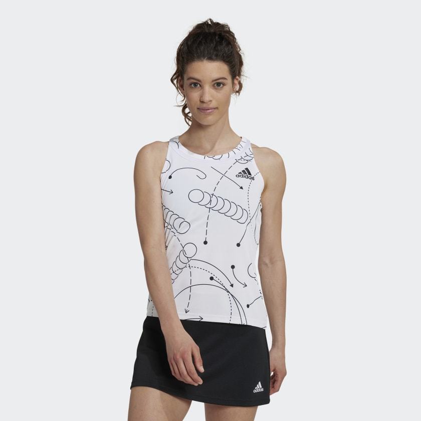 adidas Club Tennis Graphic Tank Top - White | adidas UK