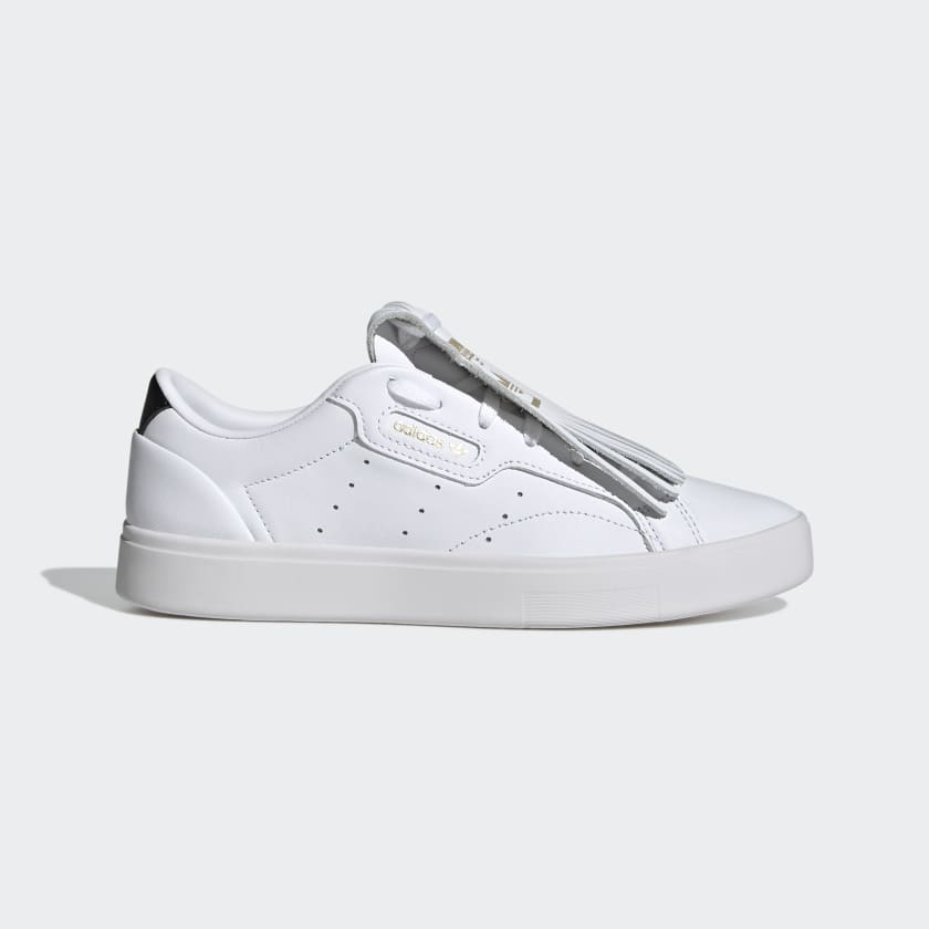 Adidas sleek off white top