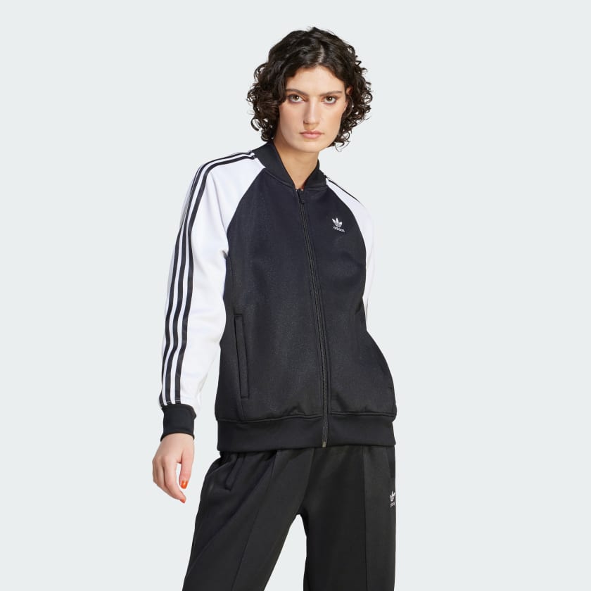 adidas Adicolor Classics Oversized SST Track Jacket - Black | Women's ...