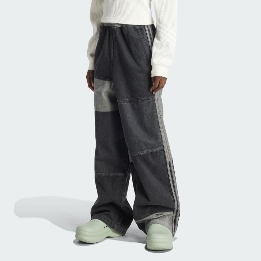 adidas KSENIASCHNAIDER Patchwork Jean Pantolon Siyah adidas Turkiye