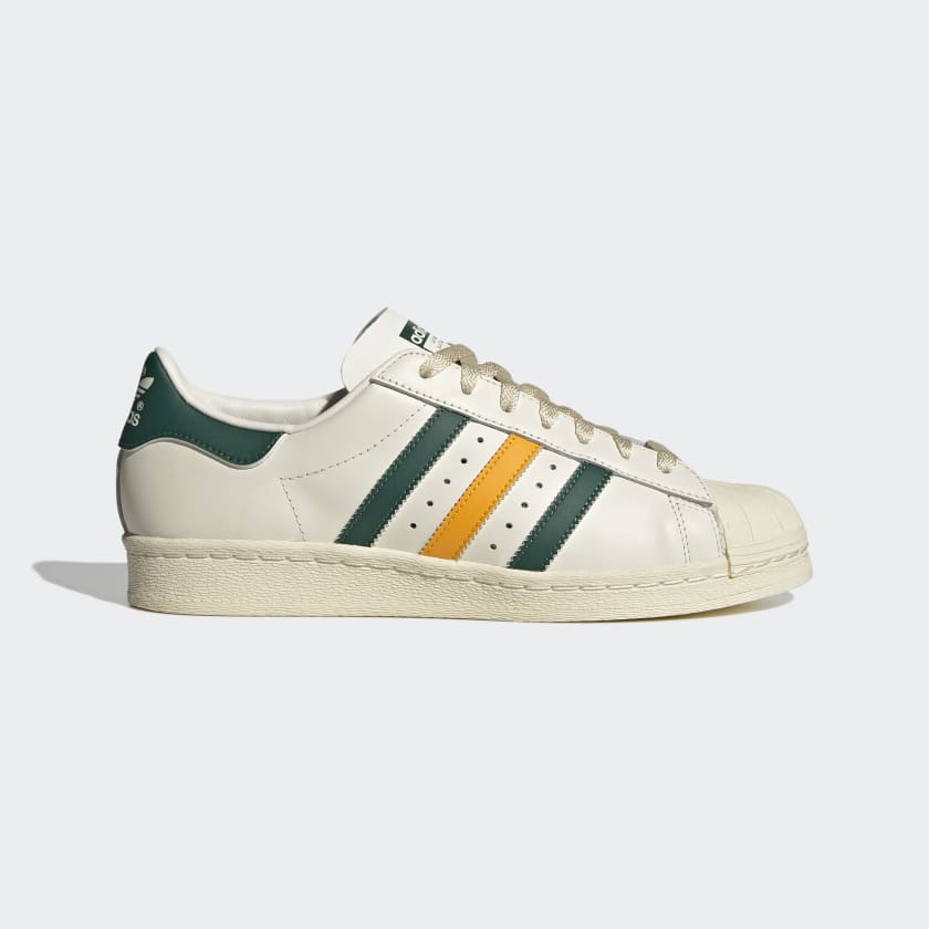 Adidas Originals Superstar 80s Delux Shoes - Vintage White/Green