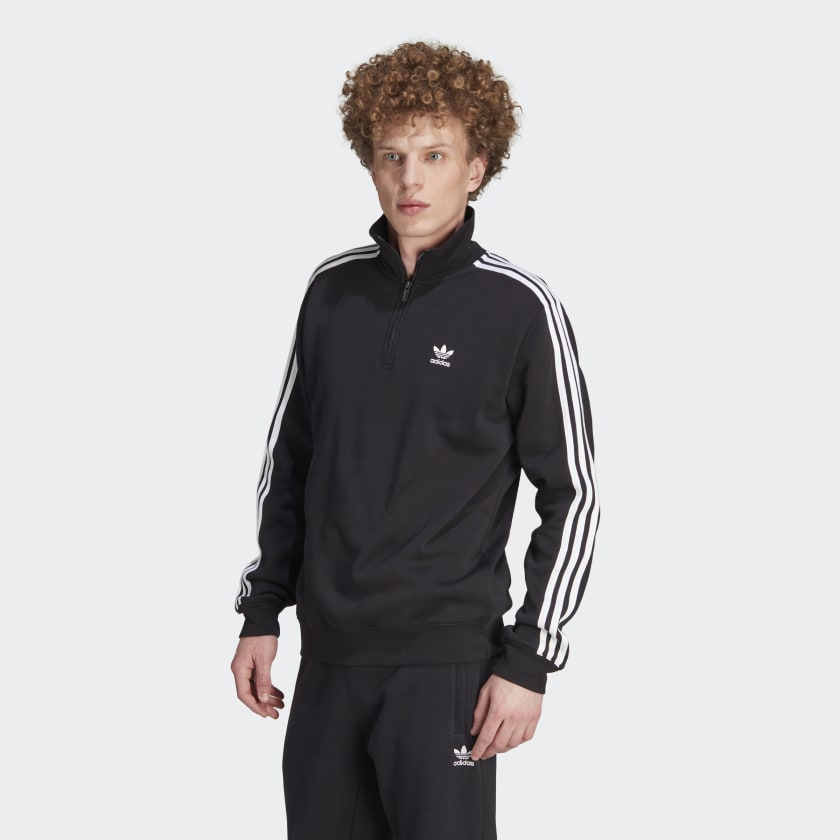 adidas Adicolor Classics Half-Zip Sweatshirt - Black | Men's Lifestyle | adidas