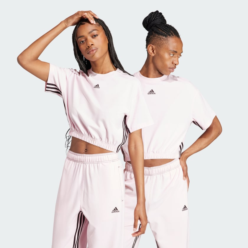 Adidas 3 hot sale stripes rosa