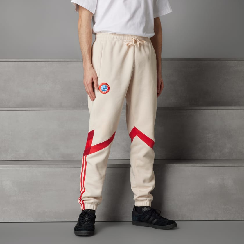 adidas FC Bayern Originals Tracksuit Bottoms Beige adidas UK