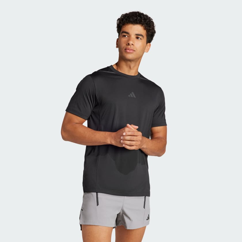adidas Designed for Training Workout Tee - Black | Free Shipping 