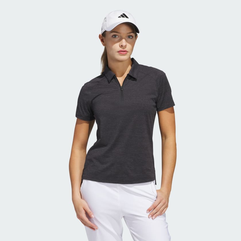 adidas Ultimate365 Heathered Twistknit Polo Shirt - Black