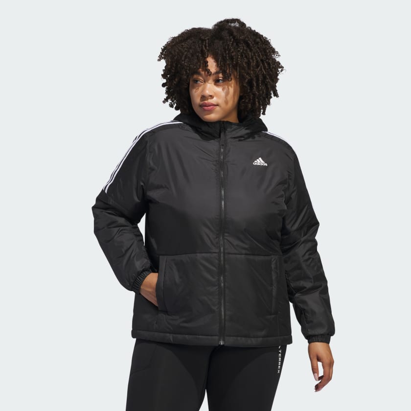Adidas Essentials Insulated Hooded Jacket (Plus Size)