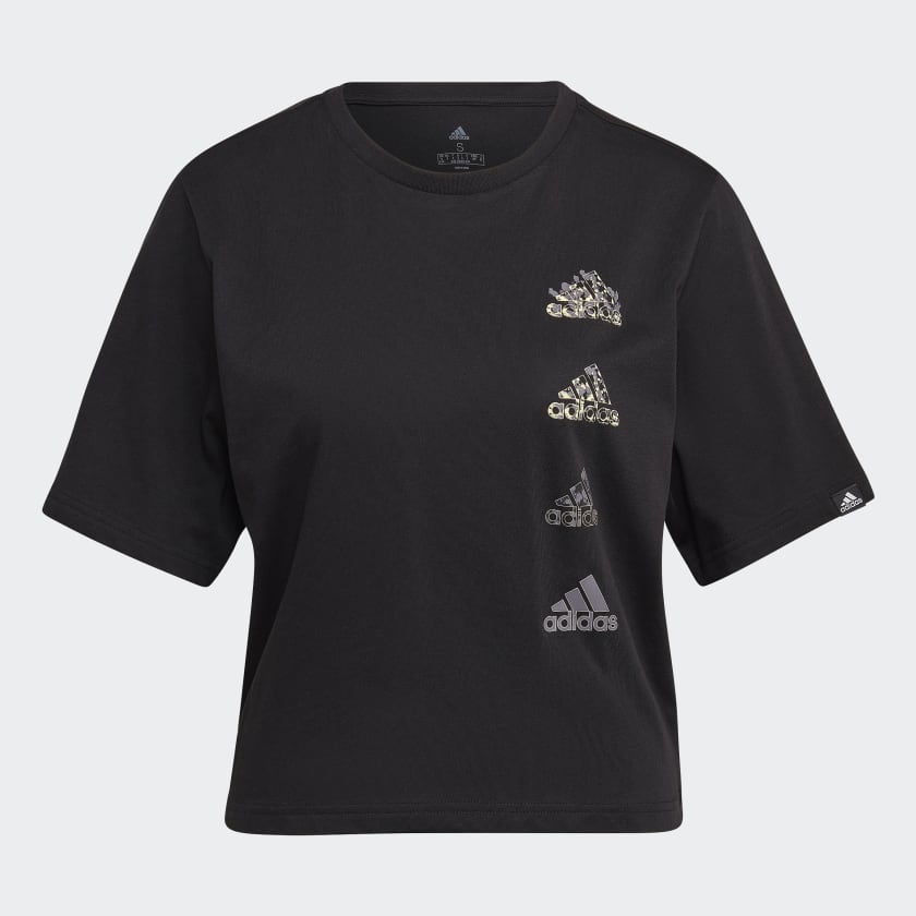Adidas crop graphic tee shop