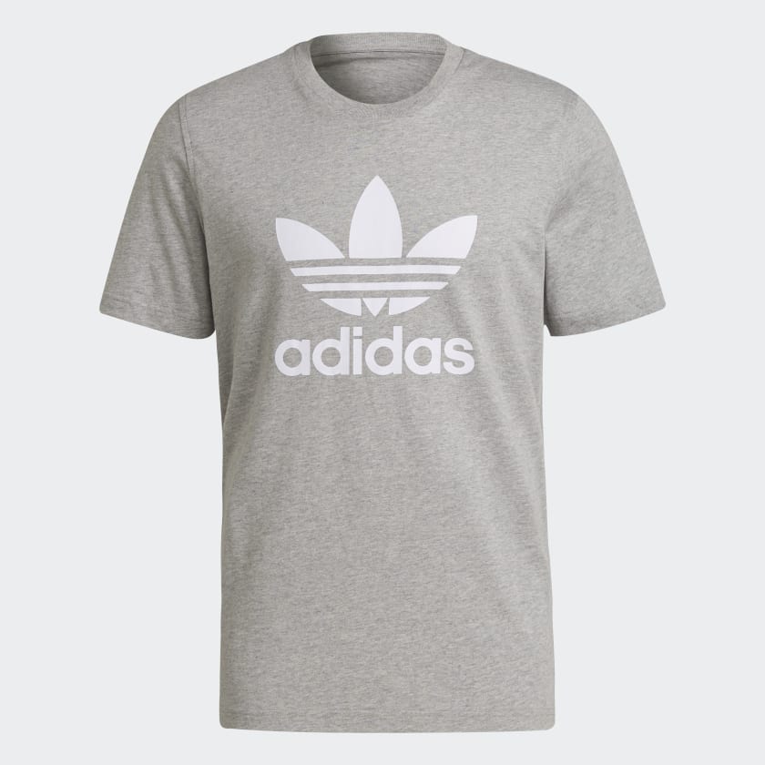 Adidas trefoil grey on sale