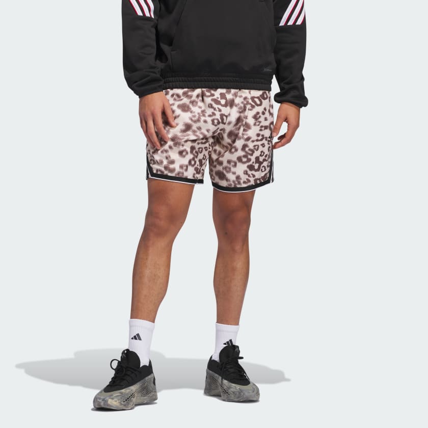 Adidas Crazy Lite Allover Print Shorts Sand Strata S 7 Mens Basketball Shorts