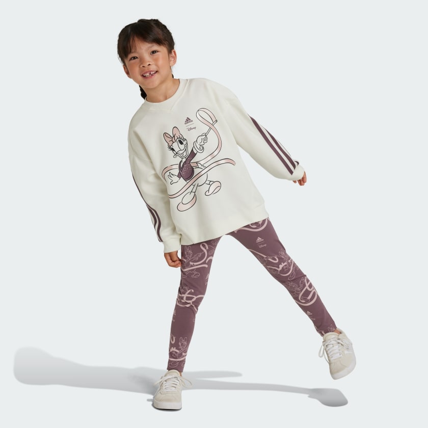 Conjunto de mallas y sudadera Disney Minnie and Daisy Blanco adidas adidas Espana