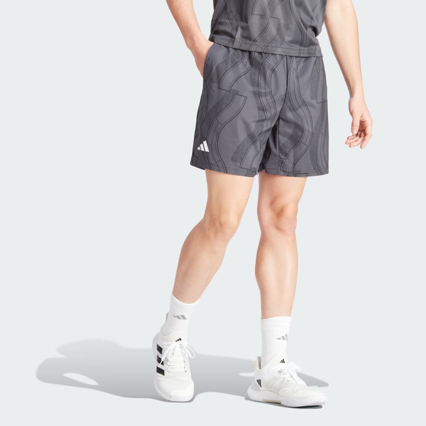 adidas Club Tennis Graphic Shorts - Grey | Men's Tennis | adidas US