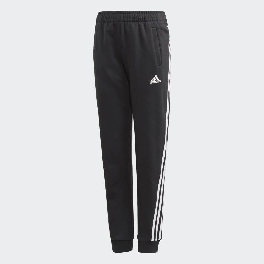 adidas 3-Stripes Tapered Leg Training Pants - Black
