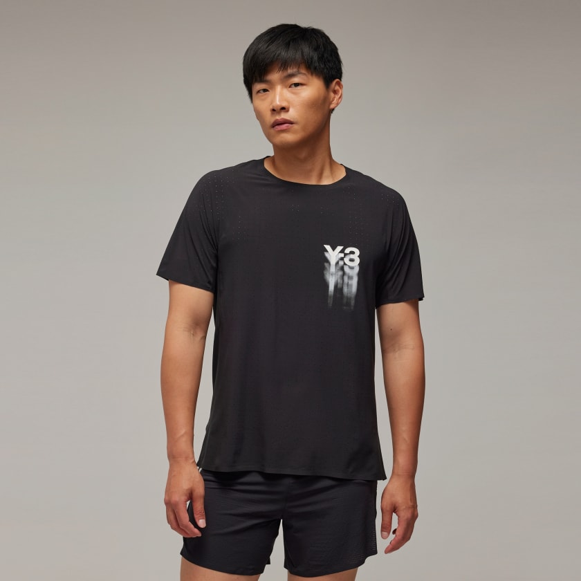 Y 3 Black Printed T Shirt
