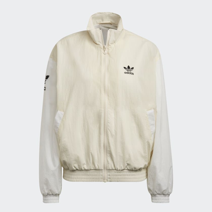adidas Logo Play Track Jacket White Free Shipping with adiClub adidas US