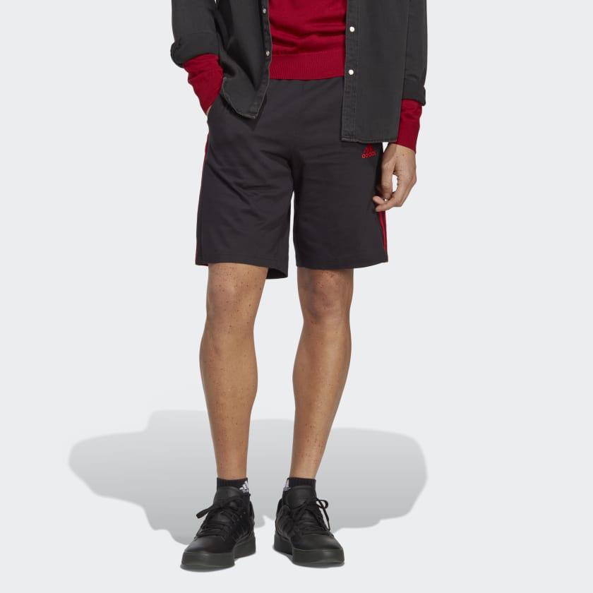 adidas Essentials Single Jersey 3 Stripes Shorts Black adidas Thailand