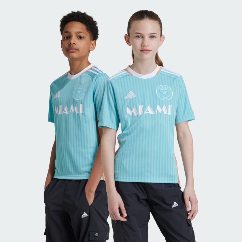 adidas 2024 Inter Miami CF adidas Archive Youth Messi Jersey Green Free Shipping with adiClub adidas US