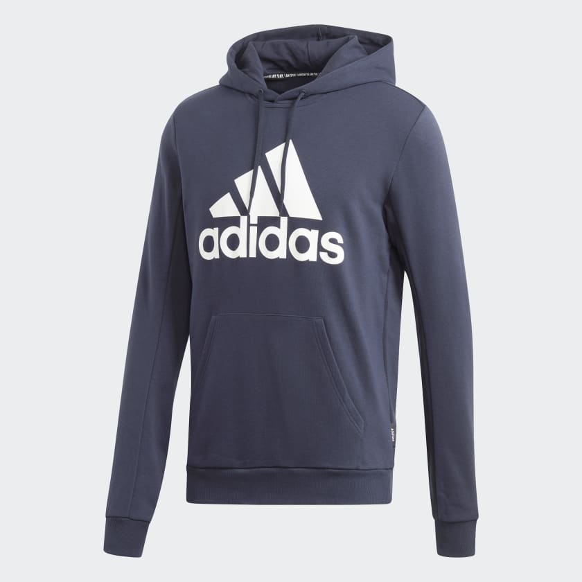 Blusa Moletom Capuz Badge of Sport Azul adidas adidas Brasil