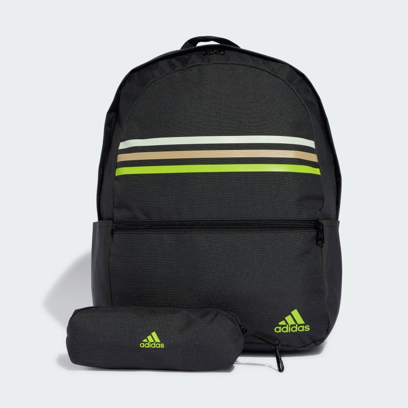 Adidas shop striped backpack