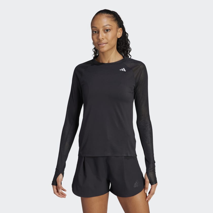 adidas | Track Black Adizero Tee Field & | Women\'s Running Long - Sleeve adidas US