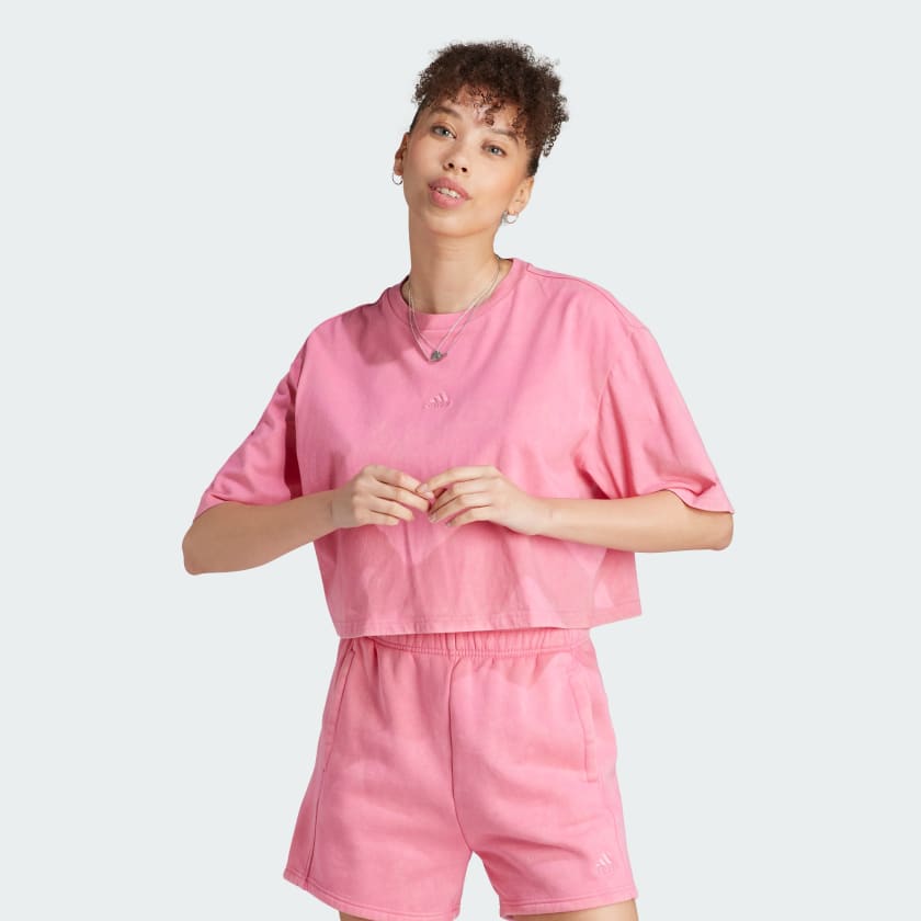 adidas ALL SZN Washed Tee - Pink | Women's Lifestyle | adidas US