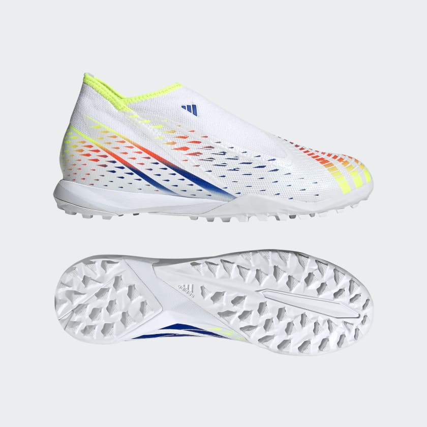 adidas Predator Edge.3 Laceless Turf Soccer Shoes - White | Unisex Soccer adidas US