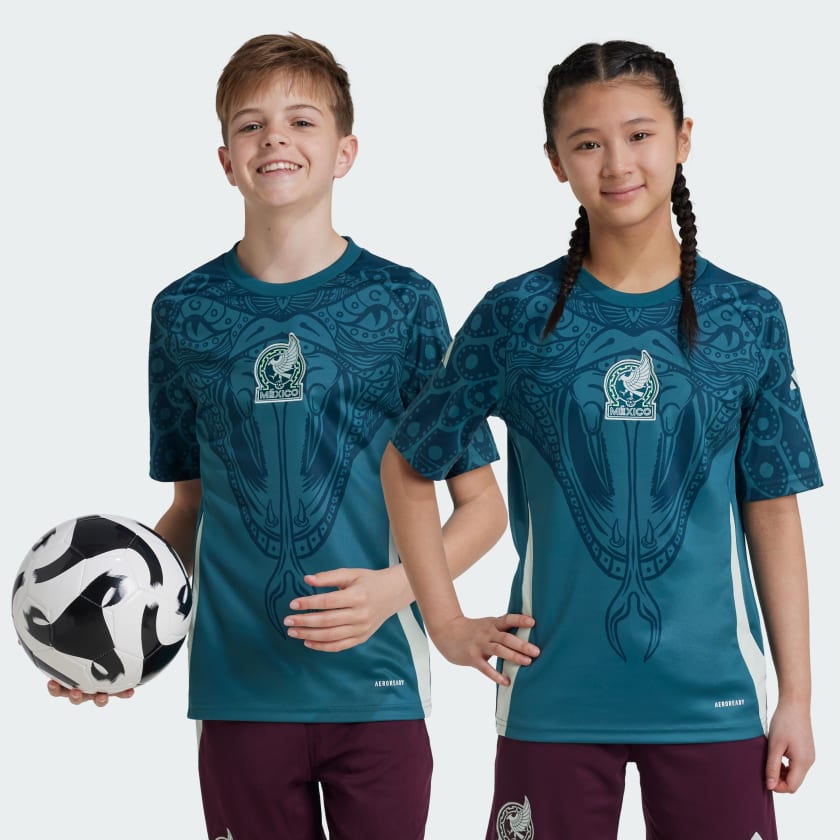adidas Mexico Pre Match Jersey Kids Green Free Shipping with adiClub adidas US