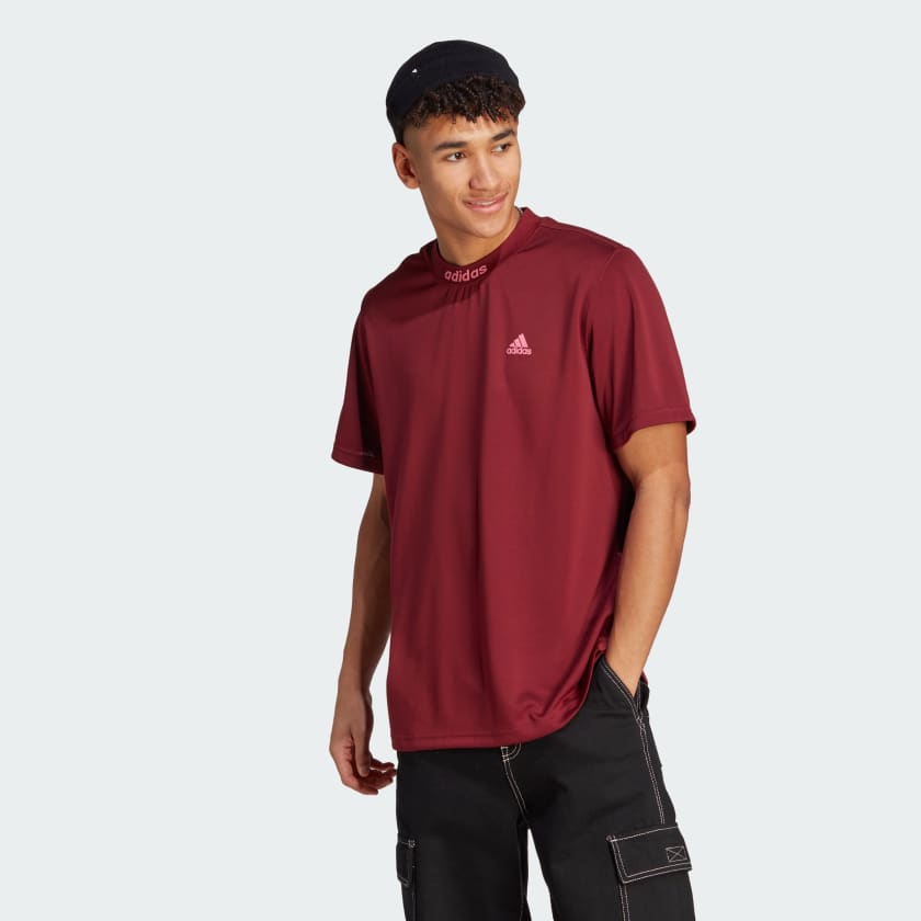 adidas Mesh Back Tee Burgundy adidas India