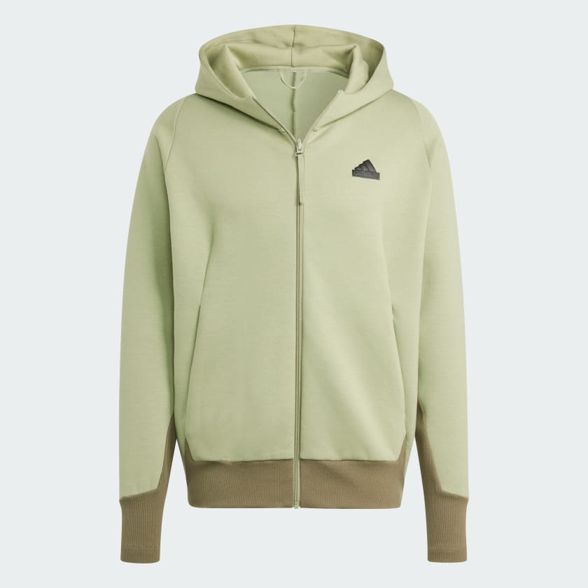adidas Z.N.E. Premium Full Zip Hooded Track Jacket Green adidas Ireland