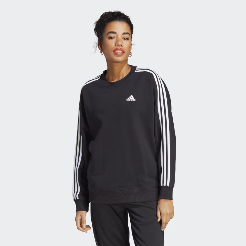 adidas Essentials 3-Stripes Sweatshirt - Black | adidas Canada