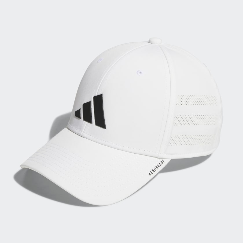 adidas Gameday 4 Stretch Fit Hat - White | Free Shipping