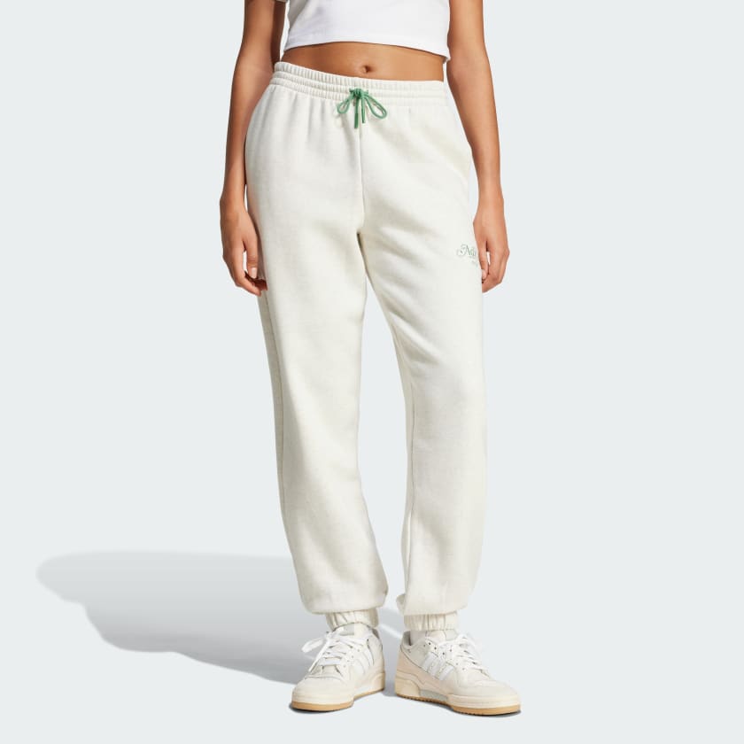 Addidas white joggers discount