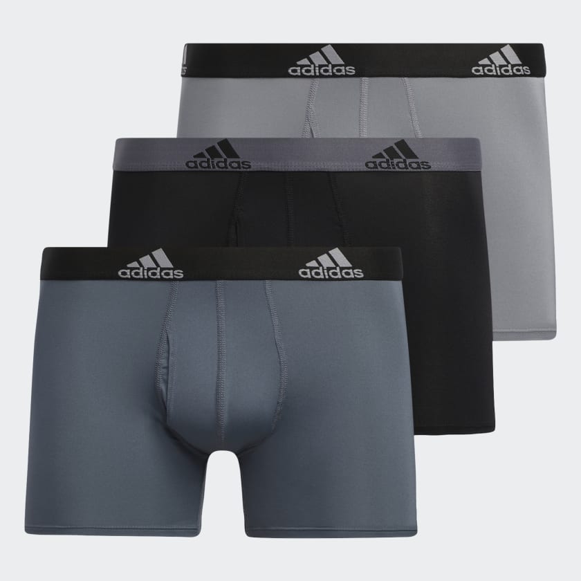 adidas Performance Trunks Three-Pack - Grey | Free Shipping with ...