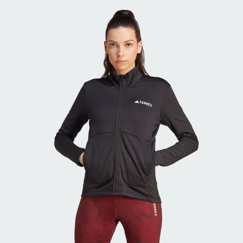 Hiking - adidas Terrex Fleece US | Black Full-Zip Women\'s | adidas Jacket Multi Light